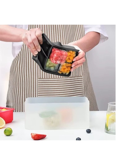 Büro Ev Ofis Buzdolabı İçin 6 Hazneli Silikon Maksi Küp Buz Kalıbı Diğer