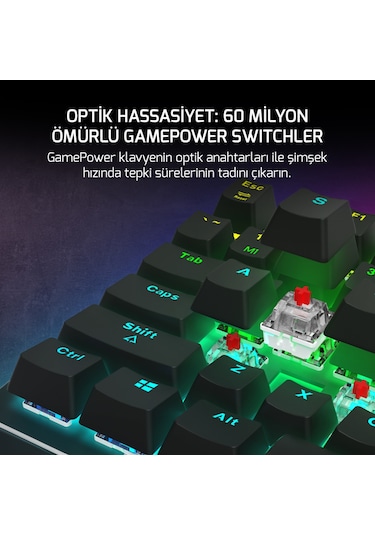Gamepower Calypso V2 RGB Red Switch Optik Mekanik Oyuncu Klavye