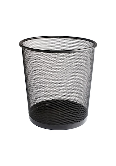 Bigpoint Metal Perfore Çöp Kovası Büyük Siyah X 6 Adet