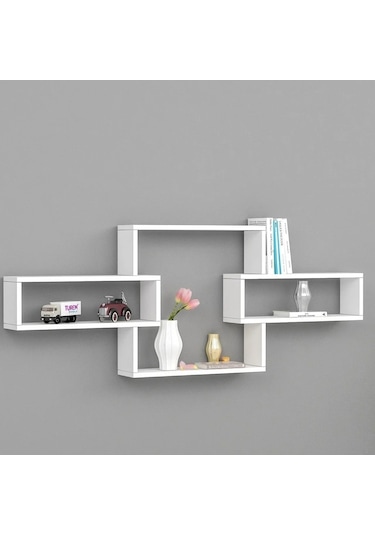 Ege Dekoratif Raf Mdf Beyaz