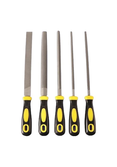 Depomega 5 Parça Profesyonel Büyük Boy Ahşap Oyma Eğe Törpü Seti 30 Cm