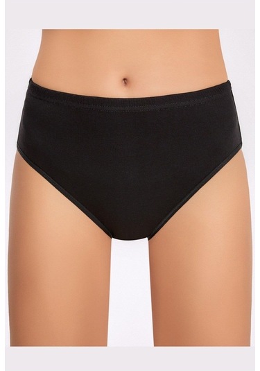 Ilke Kadın %100 Pamuk Ribana Biyeli Bato Külot - 12 Adet