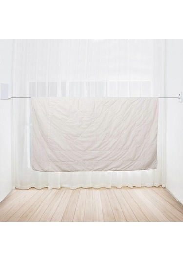 Ganzhoushop Delinmeyen Görünmez Çekme Giysi Kurutma İpi İç Mekan Teleskopik Çelik Tel Halat Banyo Elbise Askısı Çok Renkli