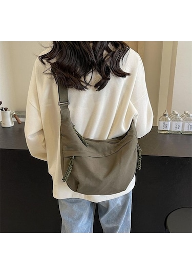 Dancemonkey Renk Omuz Öğrenci Messenger Kapasiteli Kadın Gri Düz Çantası Çantası Çanta Büyük Börek Xt Gri