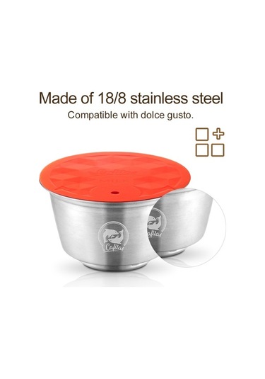 Bloomnest Dolce Gusto Uyumlu Tekrar Doldurulabilir Paslanmaz Çelik Süt Köpüğü Kapsülü Gümüş