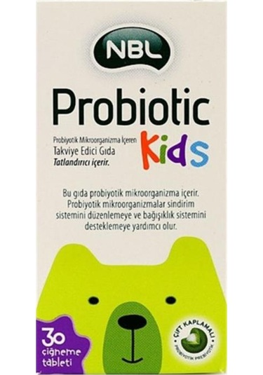 Nbl Probiotic Kids 30 Çiğneme Tableti-