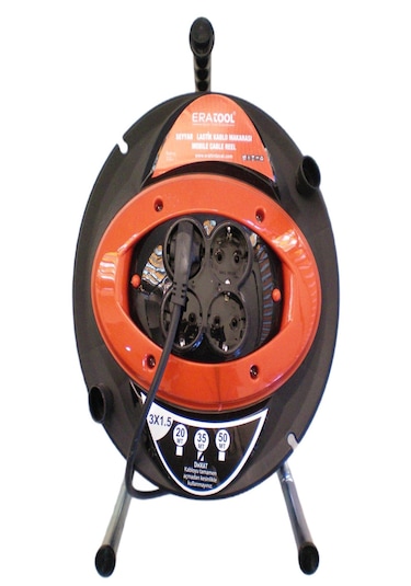 More Home Eratool 4 Lü Seyyar Kablo Makaralı Uzatma Kablosu Si...