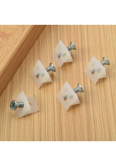 80 Adet Çekmece Destek Takviyeleri, Çekmece Sabitleyiciler, Vidalı Plastik Köşeler, Dolaplar, Çekmeceler İçin Beyaz Diğer