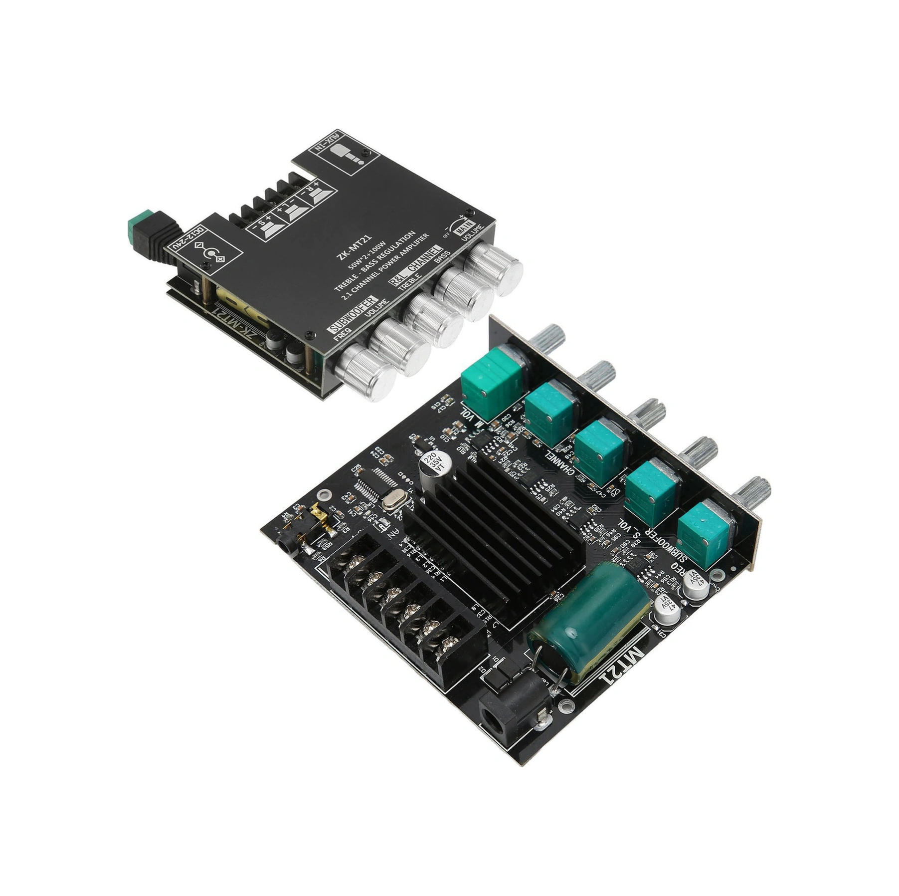 Shineyee 2.1 Kanal Bt 5.0 Güçlü Ses Amfi Kartı - 50w+50w+100w, Aux Girişi, Alçak Tiz Ayarı, Aşırı Akım Korumalı, 4-8ω Hoparlör Uyumlu