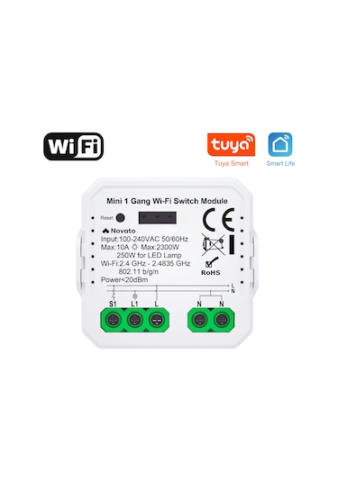 Tuya Uyumlu Mini Wifi Akıllı Anahtar 10 A / 220 V Röle