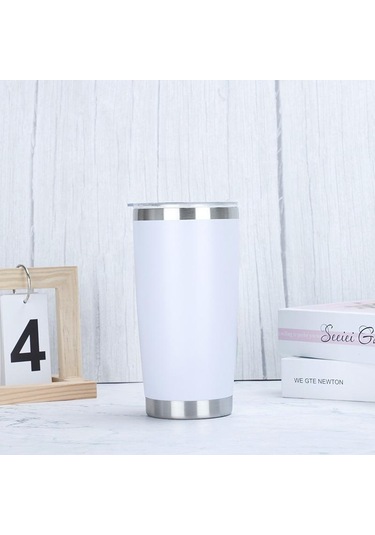 Beyaz Termal Kupa Bira Bardağı Tumbler Paslanmaz Çelik Çift Duvar Vakum Yalıtımlı Kahve Çay Kupa Geniş Ağızlı Su Şişesi Drinkware Zh