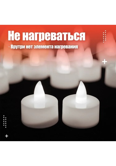 Lemestar 24 Adet Led Mum Seti - 12 Saat Pil Ömrü, Yavaş Kararan Beyaz Işık, Çocuk Ve Evcil Hayvanlar İçin Güvenli