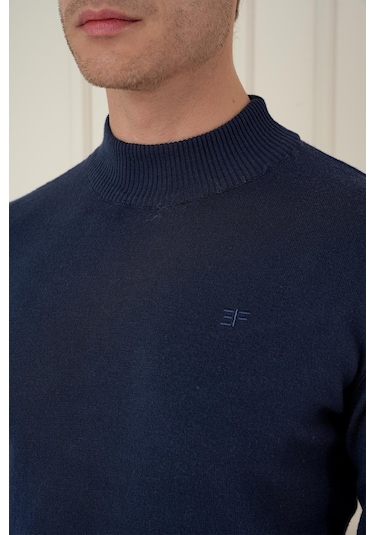 Tr 876 Slim Fit Lacivert Klasik Triko Lacivert