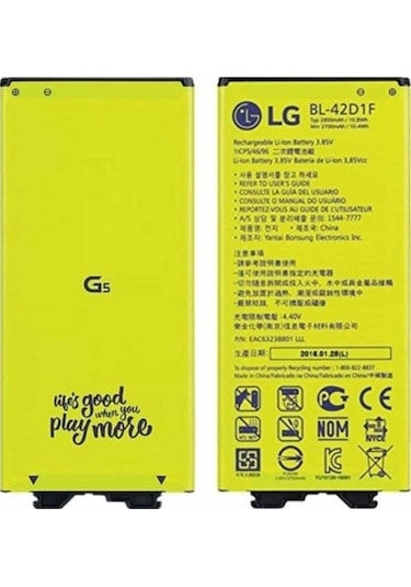 Senalstore Lg G5 Uyumlu Batarya Pil Bl-42d1f 2800 Mah İthal Servis