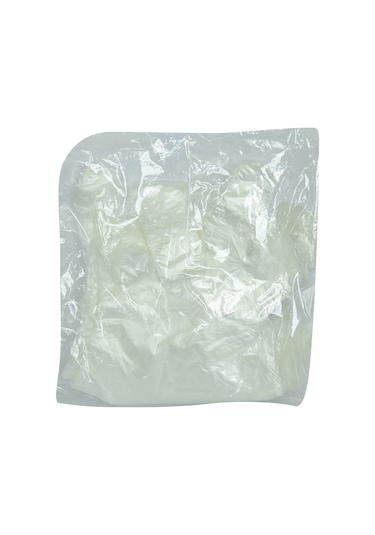 Lokman Avm Şeffaf Poşet Eldiven Tek Kullanımlık Plast Eldiveni (L) 100 lü Paket