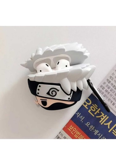 Iphone 1/2. Nesil Uyumlu Koruyucu Bluetooth Kulaklık Kılıfı Figürlü Kakashi Airpods 1/2. Nesil