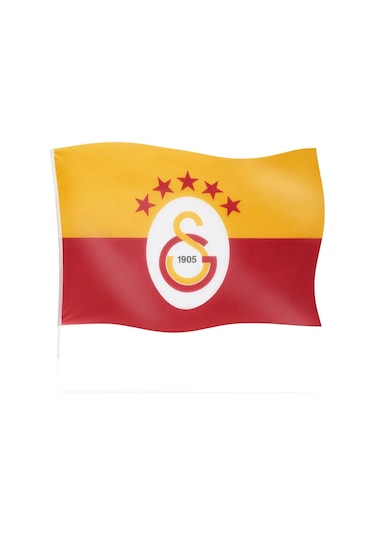 Galatasaray 5 Yıldızlı Klasik Elde Sallama Bayrak 50x75cm U251387