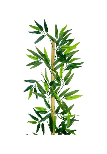 5li Set Yapay Bambu Sopası 10 Yapraklı 90cm Yapay Çiçek Bambu Duvarı Separatör Çiçeği Yapay Çiçek