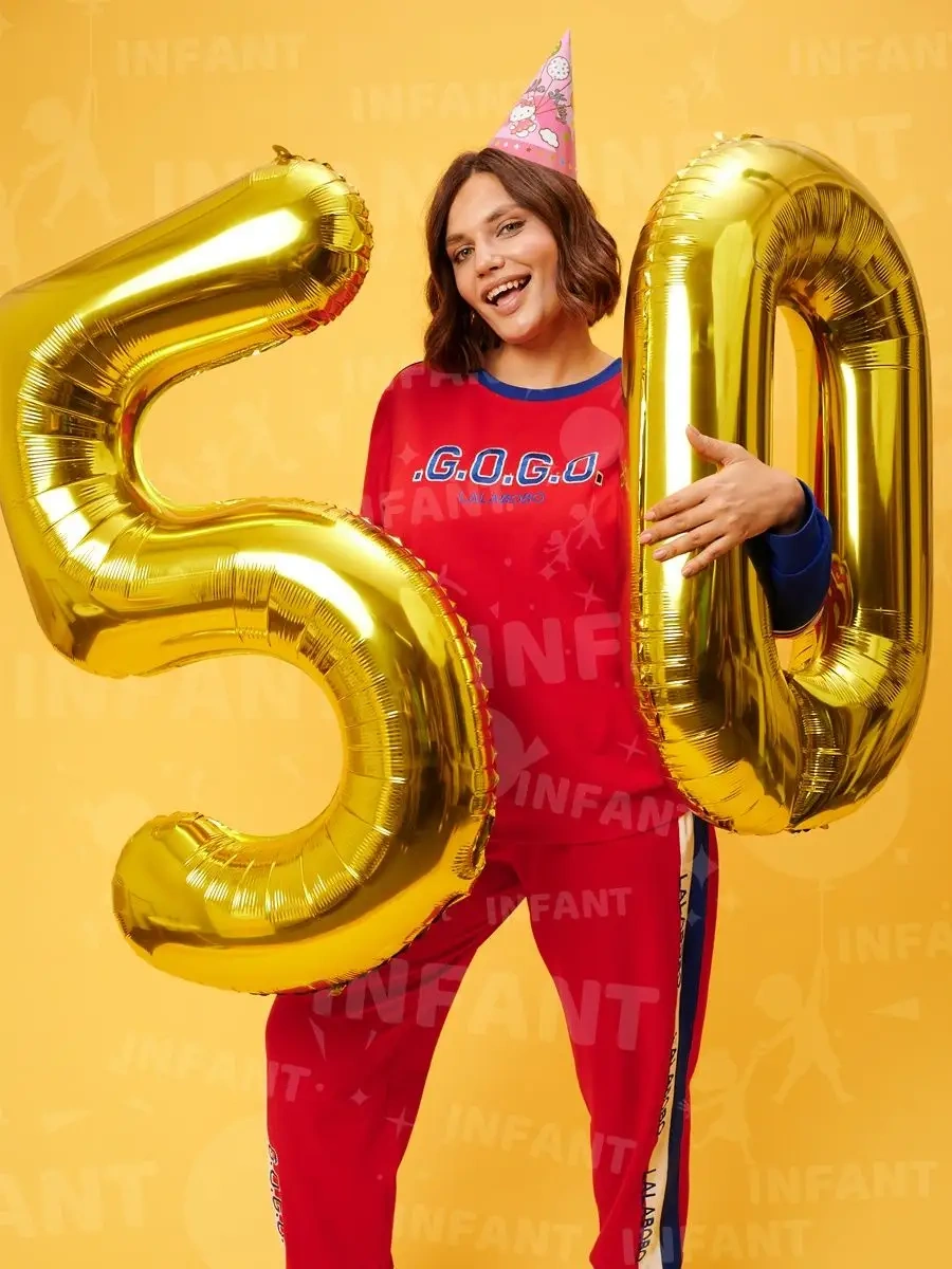 Infant 50 Yaş Rakamlı Balonlar 120184445 Altın Rengi