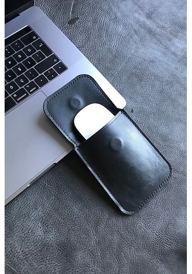 Magic Mouse Kılıfı Apple Uyumlu Hakiki Deri Yılan Baskı Tablet Kılıfı