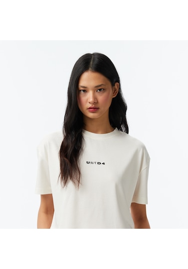 United4 Unıted4 Regular Fit Kadın Bej T-shirt Bsc-utws Bej