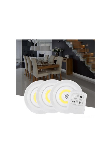 Xiyyadms Kablosuz Kumandalı Dokunmatik Led Işık - Gece Lambası, Duvar Aydınlatması - Mutfak, Oturma Odası, Kitaplık, Dolap Uygun - Kaliteli Pc Malzeme Pil Dahil Değil Beyaz