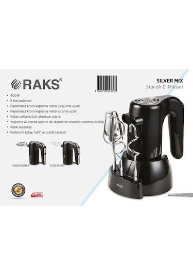 Raks Silver Mix 400 W Standlı El Mikseri