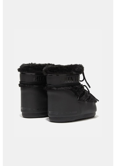 Moon Boot Icon Low Faux Fur Optical Kadın Bot 80d1409390 Siyah