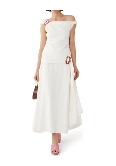 Anna Quan Şık Off - Shoulder Bluz İvory
