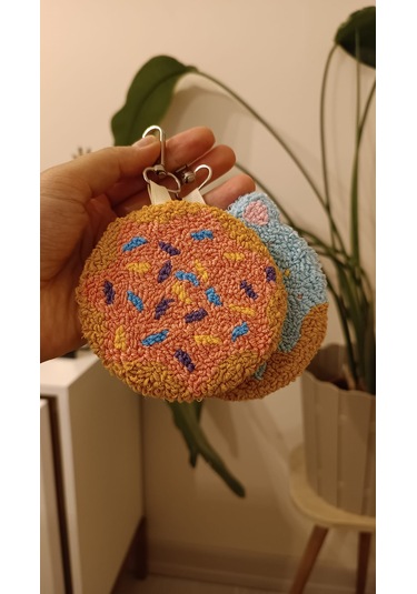 Aynalı Donut Anahtarlık Charm Pembe