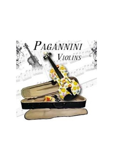 Paganini Mv012Wt Resimli Porselen Kaplamalı Profesyonel Keman Set