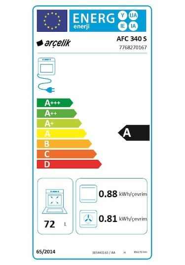 Arçelik AFC 340 S 72 LT Ankastre Fırın