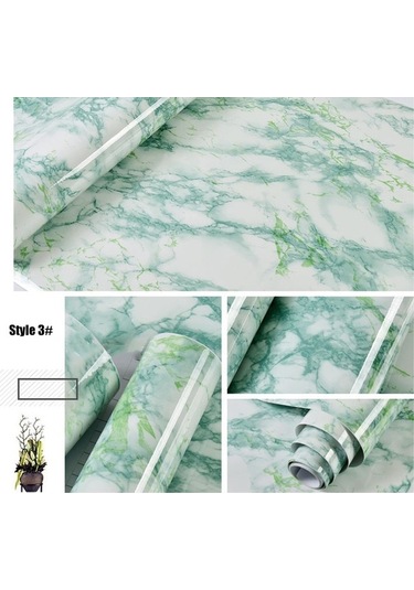 Opulentliving Dayanıklı Pvc Mermer Desenli Kendinden Yapışkanlı Duvar Kağıdı - Ev Dekorasyonu İçin