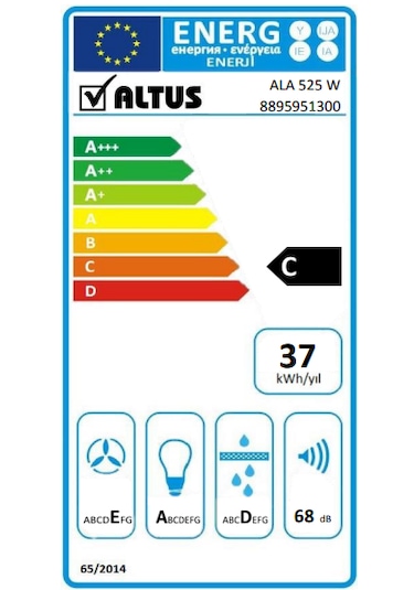 Altus ALA 525 W 60 CM Duvar Tipi Davlumbaz