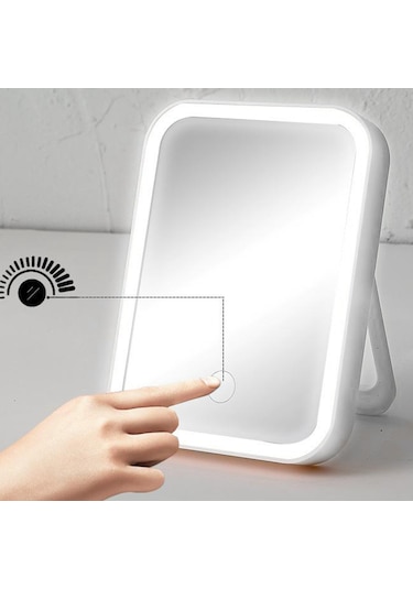 Suntek Usb Makyaj Kozmetik Döner Ayna Dokunmatik Ekran Beyaz