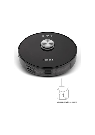Homend Alex Laser Pro 1283H Moplu Ve Haritalamalı Akıllı Robot Süpürge Siyah