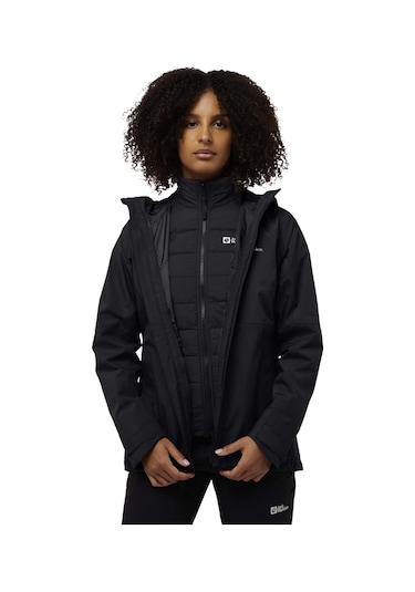 Jack Wolfskin Jack Wolfskın Glaabach 3ın1 Jkt W 6000 Siyah