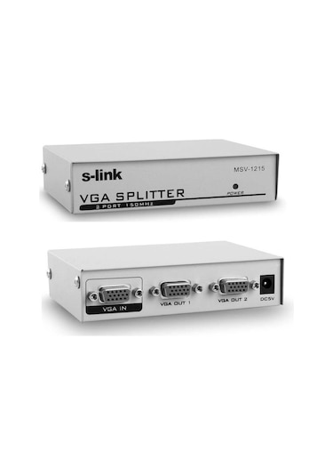 S-Link MSV-1215 2 VGA 150Mhz Monitör Çoklayıcı