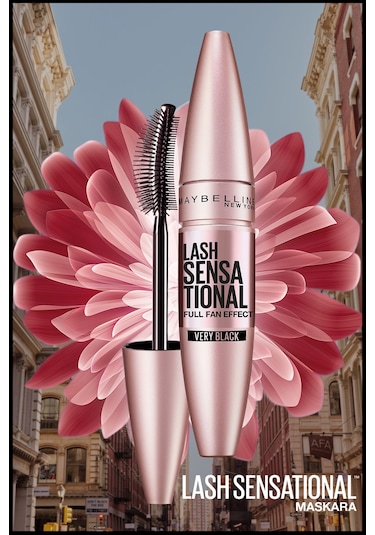 Maybelline New York Lash Sensational Yelpaze Etkili Maskara Siyah