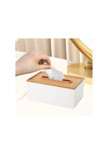 Homyl Mendil Tutucu Modern Dekorasyon Sehpa Için Kağıt Kutusu Beyaz