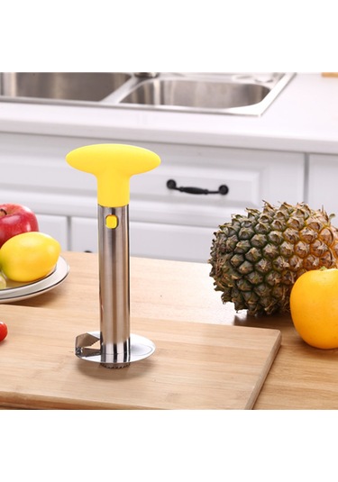 Honmex Çelik Ananas Soyucu - Sarı, Yeşil, Siyah Seçenekli, 24cm, 173g, Kolay Kullanım