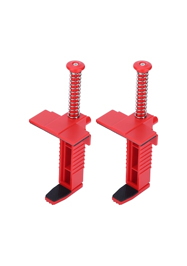 Geeroyoo 2 Adet Tuğla Çizgi Aleti - Tuğlaçılar İçin Dayanıklı Plastik Sabitleyici, Kaymaz Önlü, Hızlı Ve Doğru Uygulama Kırmızı