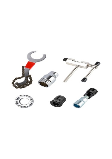 Xindoker Dağ Bisikleti Bakım Aleti Seti - Orta Eksen Ve Çark Demontajı İçin 6 Parça Gümüş - Dayanıklı Ve Kolay Kullanım Çok Renkli