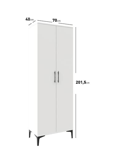 Plain Metal Ayak Metal Kulp Pla2200 Ayakkabılık Mutfak Dolabı Banyo Dolabı Balkon Dolabı Kiler Dolabı Çok Amaçlı Dolap Beyaz