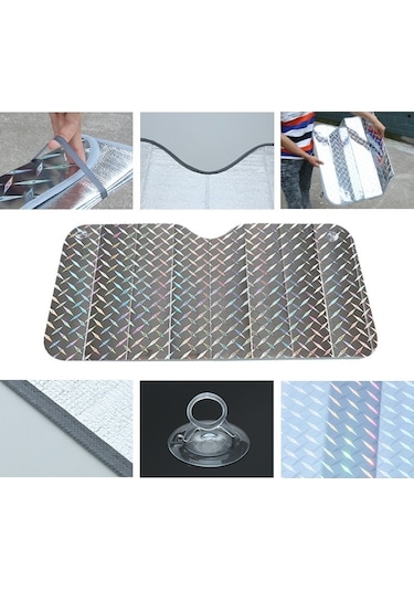 Sones Shunweı 2 Adet Araba Ön Cam Güneşlik Yaz Güneş Koruması Ve Isı Yalıtımı Gölgeleme Levhası, Boyut: R-3922 140x75cm