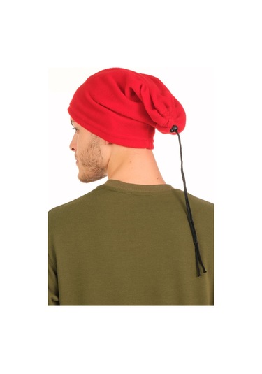 Unisex Polar Kırmızı Boyunluk 2'li Set Kırmızı