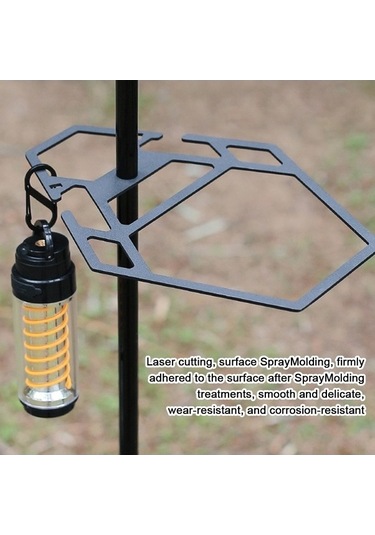 Bloomnest Lu Siyah Taşınabilir Rafı Piknik, Kamp Masa Kase, Hafif Gereçler, Fonksiyonel Destek, Çoklu Bardak Alan, Siyah Sierra Sierra Plakası Siyah