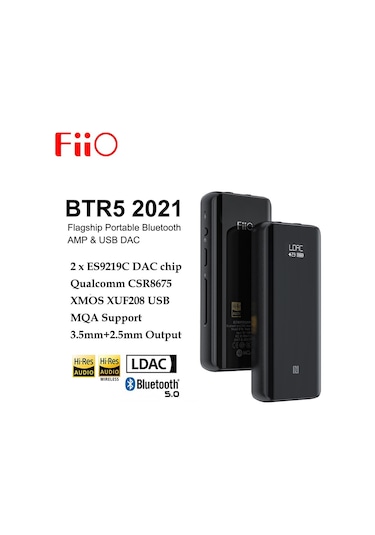 Fiio Btr5 2021 Mqa Bluetooth 5.0 Ldac Alıcı/Usb Dac Es9219C Ds