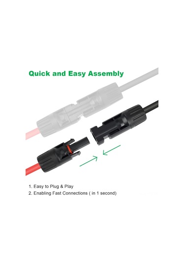 Dianziye Güneş Paneli Mc4 Y Tipi Dalga Bağlayıcı Seti - 30a, Ip67 Su Geçirmez, 14-10 Awg Kablolar İçin, 1 Adet Erkek & 3 Adet Dişi Ve Tam Zıt Çift