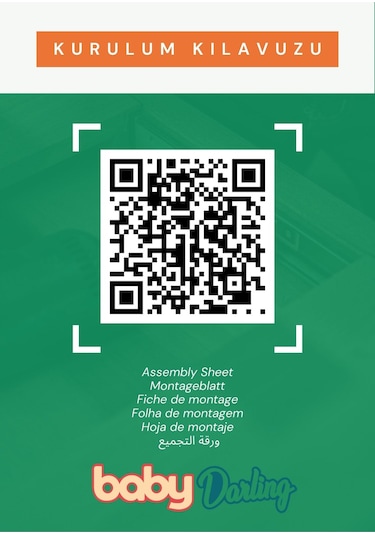 Baby Darling Sansa 3 Kapaklı Dolap Meşe Meşe